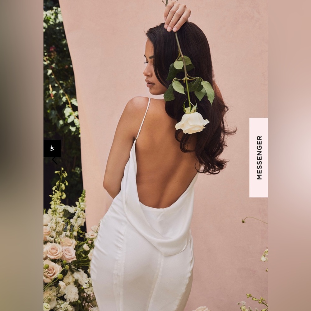 White silk maxi dress House of cb
